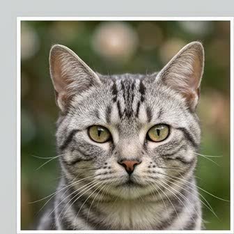 Close-up portrait of an American Shorthair