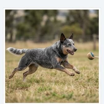 An Australian Cattle Dog standing outdoors