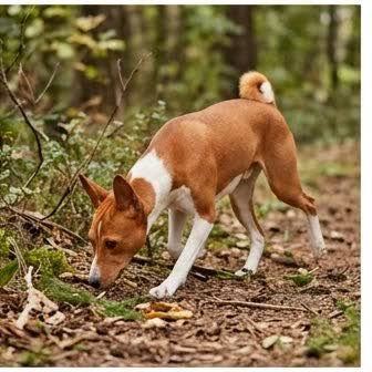 A Basenji in a characteristic pose