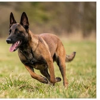 A Belgian Malinois in a characteristic pose