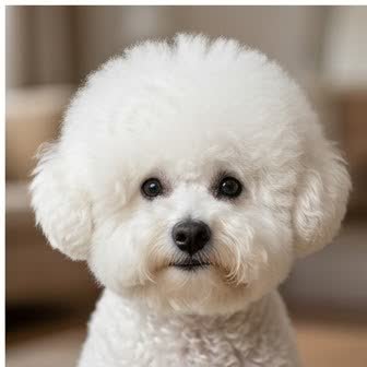Close-up portrait of a Bichon Frise