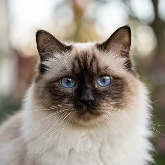 Close-up portrait of a Birman