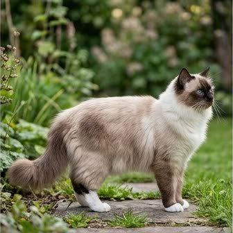 A Birman standing outdoors
