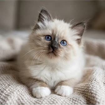 A Birman kitten with a curious expression
