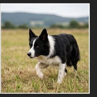 A Border Collie in a characteristic pose