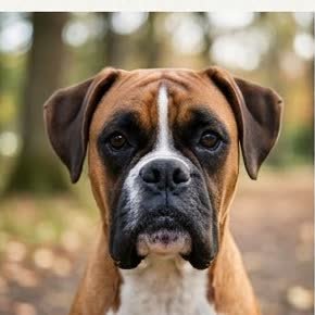 Close-up portrait of a Boxer