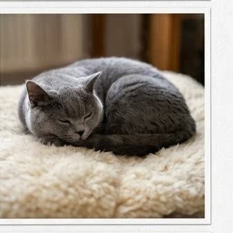 A British Shorthair in a characteristic pose