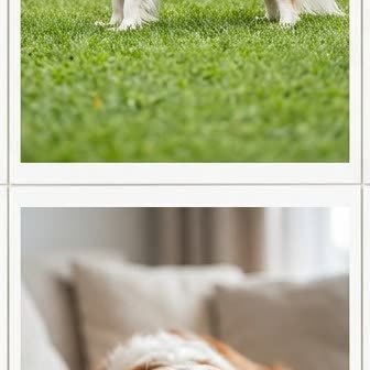 A Cavalier King Charles Spaniel resting in a cozy indoor setting