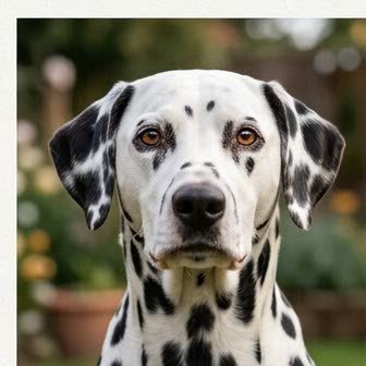 Close-up portrait of a Dalmatian