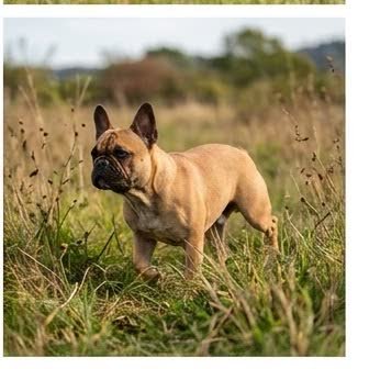 A French Bulldog in a characteristic pose