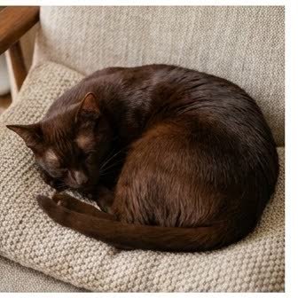 A Havana Brown in a characteristic pose