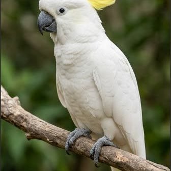 A Sulphur-Crested Cockatoo perched on a branch
